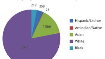 Figure 1. AAMC 2008 numbers of otolarygologists, U.S. race/ethnicity