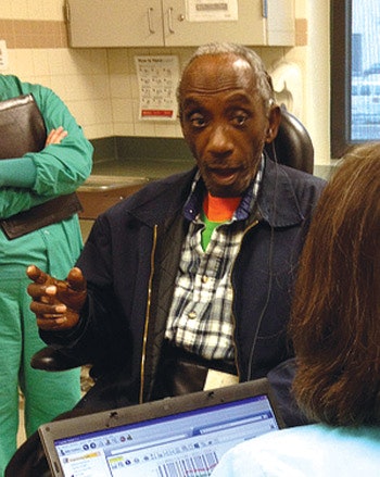 Grady Memorial patient works on rehabilitation.