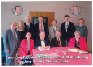 1995: Dr. Yanagisawa and the AAO-HNSF Continuing Education Advisory Council (CEAC).