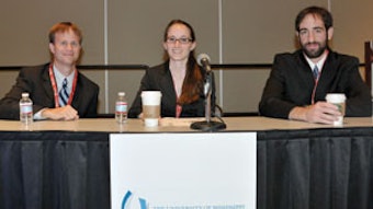 2011 Academic Bowl winners from the University of Mississippi. From left, Byron K. Norris, MD, Sarah E.B. Thomas, MD, and Alan R. Grimm, MD.
