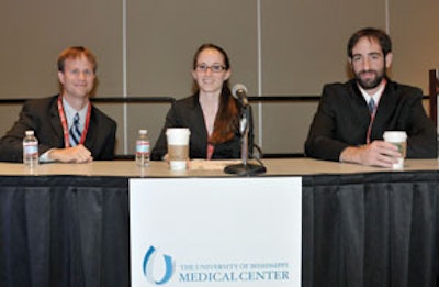 2011 Academic Bowl winners from the University of Mississippi. From left, Byron K. Norris, MD, Sarah E.B. Thomas, MD, and Alan R. Grimm, MD.