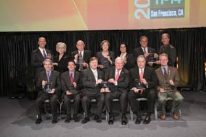 2011 Partners for Progress. Pictured left to right, front row: Ira D. Uretzky, MD, (Peoria ENT); Todd Blum, MHA, MBA, CMPE (Ear, Nose, and Throat Associates of South Florida, PA); John R. Gross, FHFMA, and John R. Emmett, MD, (Shea Ear Clinic); Keith Lynn (Augusta ENT); J. Noble Anderson, Jr., MD, (ENT Associates of Alabama). Back row: Rance W. Raney, MD, and H. Louise Eddy, MS, CCC/A, (Texas Ear, Nose, and Throat Specialists); Robert A. Glazer, MPA, (ENT & Allergy Associates LLP); Pell Ann Wardrop, MD, (Otosleep); Sujana S. Chandrasekhar, MD, (New York Otology); Jay S. Youngerman, MD, and John J. Grosso, MD, (Long Island ENT Associates PC). Not pictured: representatives of Advanced ENT & Allergy; Arkansas Otolaryngology Center; Boys Town Ear, Nose & Throat Institute; Charlestown ENT; Houston Ear, Nose and Throat; Ohio ENT; Sacramento ENT; South Florida ENT Associates; Chicago Otolaryngology Associates; Island ENT/NY Facial Plastics; Michael A. Rothschild, MD; Michael Setzen, MD, Otolaryngology PC; and Richard W. Waguespack, MD, Ear, Nose, and Throat.