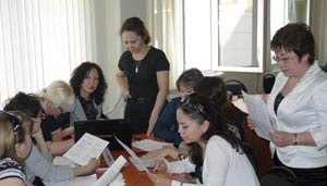 Multiple-choice questions-writing course attendees take the exam for which they wrote questions.
