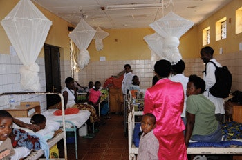 Many families presented congenital anomalies. Here they are waiting on the inpatient floor at King Faisal Hospital.