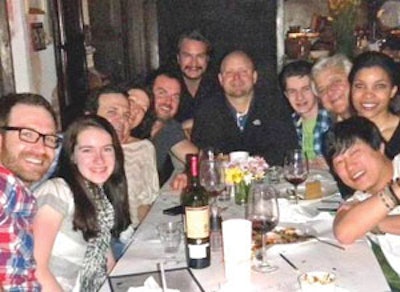 The February 2012 Team enjoying a nice dinner at the end of the week. Pictured from left to right around the table: Ted (dentist), Elena (Dr. Villalobos’ daughter), Richard (volunteer), Geri (RN anesthetist), Dr. Smith, Dr. Villalobos, Dr. Hall, Marcello (Dr. Villalobos’ son), Tom (dentist), Dr. Barnes, Dr. Kang.