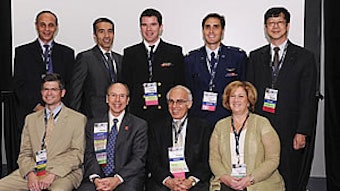 Top row, L-R: David Darrow, MD, DDS; Babak Givi, MD; Matthew Brigger, MD, MPH; Stephen C. Maturo, MD; Jack Jiang, MD, PhD. Bottom row, L-R: M. Boyd Gillespie, MD; Richard M. Rosenfeld, MD, MPH; Michael Friedman, MD; Helene J. Krouse; PhD. Missing: Edward D. McCoul, MD, MPH; Maureen T. Hannley, PhD