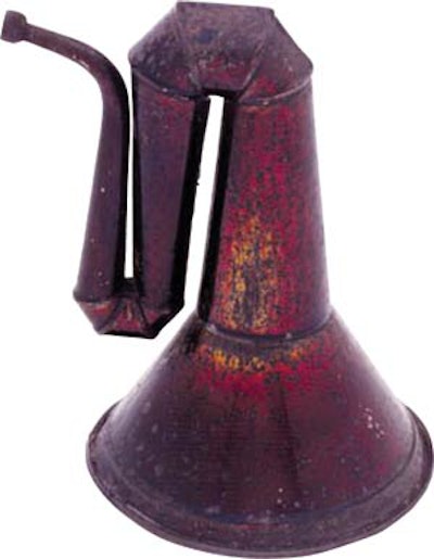 Ear Trumpet, tin, dating from 1840-1900. Rosalind N. and David Myers Hearing Aid Collection