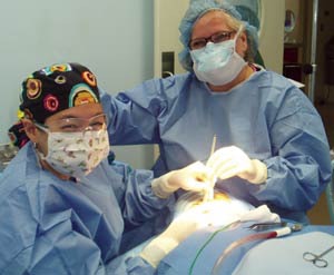 Dr. Cheung-Phillips in the OR