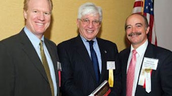 Michael S. Benninger, MD, Ira Lee Sorkin, Esq., keynote speaker, and Michael Setzen, MD, at the Annual Clinic Day of the Nassau Surgical Society and Brooklyn & Long Island Chapter of the American College of Surgeons.