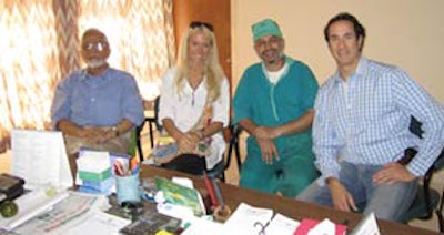 Professor Amin, Samantha Caccamo, another ear surgeon, and Dr. Seidman.