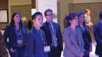 Technological advances attract a crowd of Academy members to an exhibit hall demonstration.