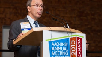 Dr. Rosenfeld during the Annual Meeting Guideline on Tubes miniseminar.