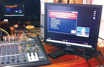 The first live AAO-HNSF International Webcast in progress.