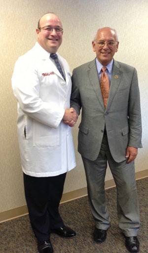Gavin Setzen, MD, meeting with U.S. Representative Paul Tonko (NY -20) during an I-GO visit.
