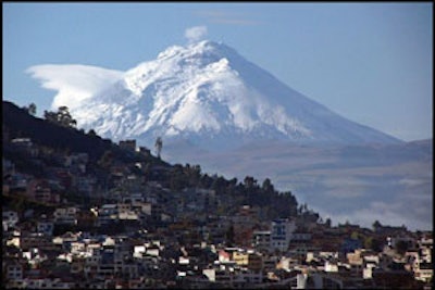 Quito, Ecuador, and the Pichincha mountain.