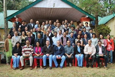 Workshop attendants and faculty of the 13th annual workshop in Chikhaldara, India. Conducted annually, these workshops are a fertile ground for the sharing of surgical skill and knowledge among otolaryngologists in India. Each year, delegates and faculty from across India meet at this hilltop for an intensive three day surgical camp and thyroid course.