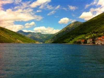 Montenegro mountains and the Adriatic Sea.