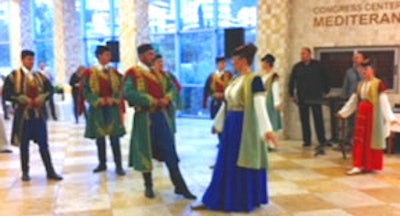 Montenegrin folk dancers at the gala dinner