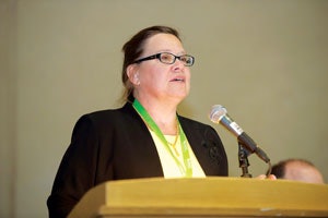 Carol A Bauer, MD, assistant chair of the Clinical Practice Guideline: Tinnitus, presents at the AAO-HNSF 2014 Annual Meeting & OTO EXPOSM in Orlando, Florida.