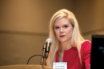 Lisa E. Ishii, MD, MHS, new coordinator for Research & Quality, provided opening comments during the CORE Awards Ceremony at the AAO-HNSF 2014 Annual Meeting & OTO EXPOSM in Orlando, Florida.