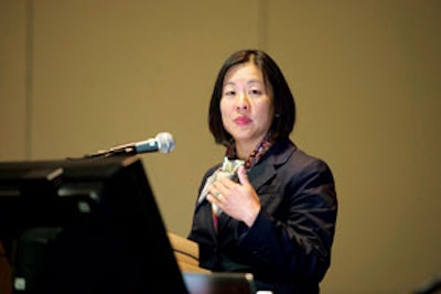 Sandra Y. Lin, MD, assistant chair of the Clinical Practice Guideline: Allergic Rhinitis, presents at the AAO-HNSF 2014 Annual Meeting & OTO EXPOSM in Orlando, Florida.