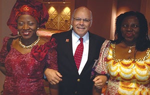 Past-President James L. Netterville, MD, welcomed International Guests to the International Reception.