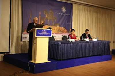 Eugene N. Myers, MD, presents the Magisterial Lecture.