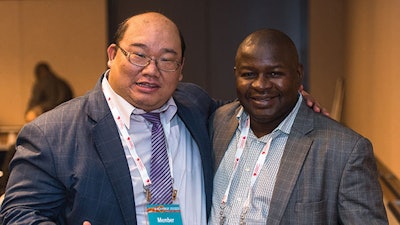 Member Ta Ju Liu, MD, from Paraguay, and guest, Edwin Liyombo, MD, from Tanzania, found networking to be a real event benefit.