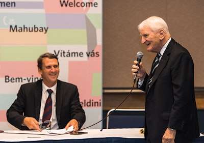 Drs. Fagan and Myers enjoyed the excitement among attendees from many International Corresponding Societies (ICS) during the Annual Meeting.