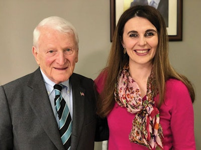 Eugene N. Myers, MD, AAO-HNS/F Past President, and Vlora Çitaku, Ambassador of the Republic of Kosovo
