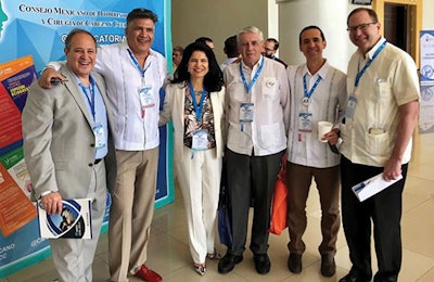 (left to right) J. Pablo Stolovitzky, MD, AAO-HNSF Coordinator for International Affairs; Martin Castañeda, MD, Congress Director; Jacqueline Alvarado, MD, AAO-HNSF Regional Advisor for Latin America; Rafael García Palmer, MD, member of the Congress Scientific Committee; Fermin Zubiaur, MD, Congress Secretary; and James C. Denneny III, MD, AAO-HNSF EVP/CEO