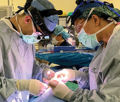Dr. LaKeisha R. Henry performs surgery with resident John W. Lally, MD