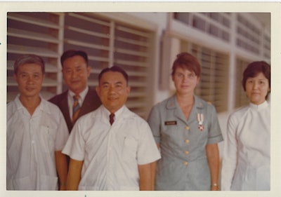 Dr. Joan T. Zajtchuk was awarded the Silver Health Medal by the Minister of Health of the Republic of Vietnam in 1972.
