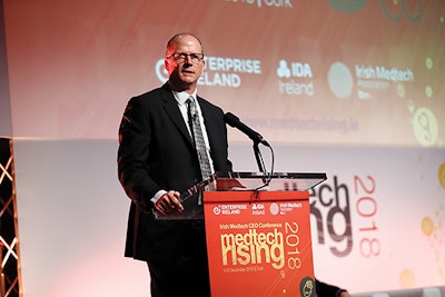 Dr. Douglas D. Backous as a keynote speaker at MedTech Rising in Cork, Ireland, December 2018