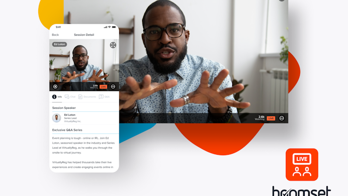 Boomset’s Virtual Event Platform complements its in-person event solution offering.