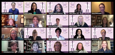 Senior WIO mentors during a virtual call.