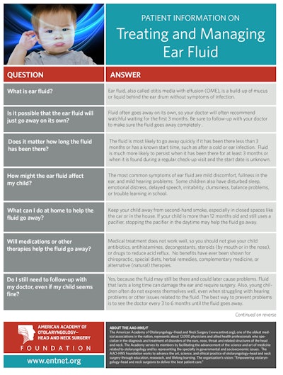 Patient Info Sheet Treating And Managing Ear Fluid 2 1 Copy