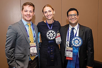 2019 SIM Tank Winners (L-R): Justin R. Shinn, MD (third place); Fanny Gabrysz-Forget, MD (first place); and Tulio A. Valdez, MD (second place).