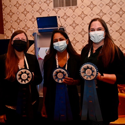 From left to right, Alexis Graham-Stephenson, MD, Sadia T. Ahmed, MD, and Clare Richardson, MD.