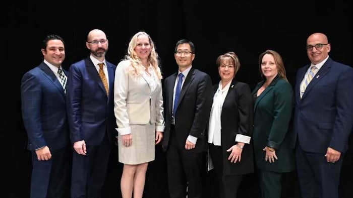 2021 Election Winners, from left to right: Rami R. Khoury, MD, FACEP; J.T. Finnell, II, MD, MSc, FACEP, (incumbent); Melissa W. Costello, MD, MS, FACEP, FAEMS; Christopher S. Kang, MD, FACEP; Kelly Gray-Eurom, MD, MMM, FACEP; Heidi C. Knowles, MD, FACEP; and L. Anthony Cirillo, MD, FACEP.