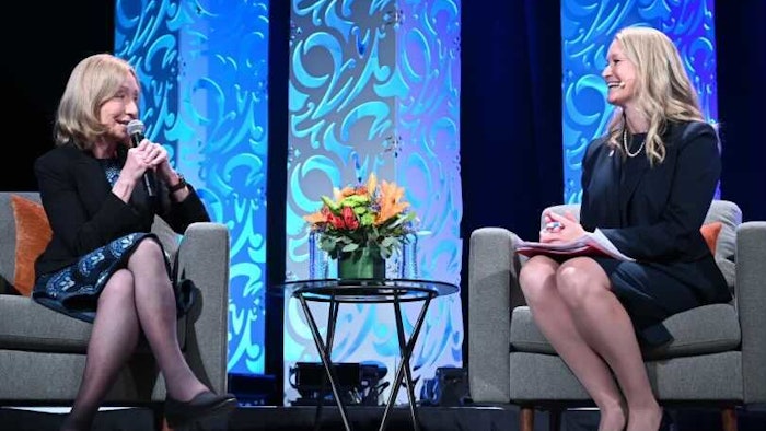 Left to right: Presidential Historian Doris Kearns Goodwin and ACEP President Gillian Schmitz, MD, FACEP.