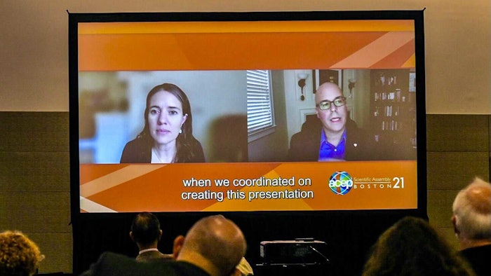 Left to right: Anne Zink, MD, FACEP (Alaska) and Steven Stack, MD, MBA, FACEP (Kentucky).