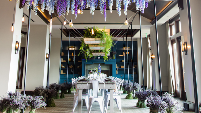At a recent event at Montage Deer Valley in Utah, bundles of locally sourced lavender surrounded guest tables to provide a beautiful atmosphere.