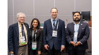 (From left to right) Richard W. Waguespack, MD, Pratyusha Yalamanchi, MD, MBA, Michael J. Brenner, MD, and Hardy Shah