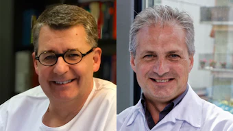 Left to right: Sven Staender, MD, PhD, and Guy Haller, MD, PhD, MSC.