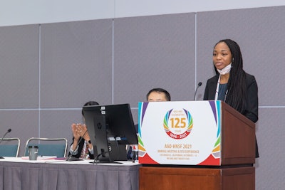 Ariel Omiunu, MS, 2021 Best of Orals, presenting: Gender and Outcomes in Patients with Thyroid Cancer Undergoing Thyroidectomy All authors: Joseph Celidonio; Ariel Omiunu, MS; Christina H. Fang, MD; Soly Baredes, MD; Jean Anderson Eloy, MD