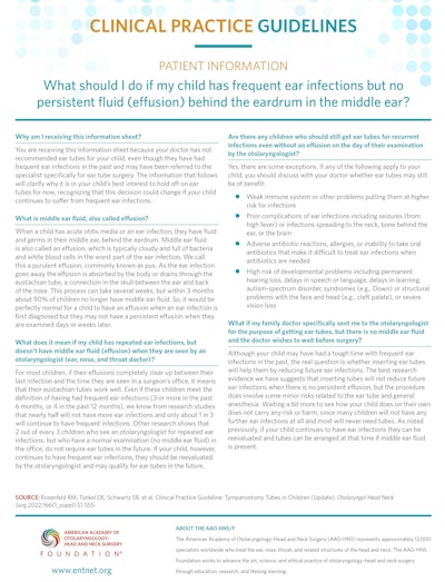 Cpg Tymp Tubes Ear Infection