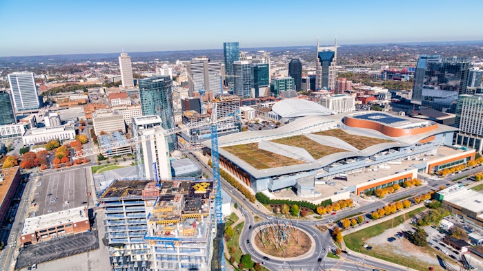 Overhead view of Music City Center in Nashville