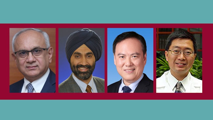 From left: Janak Desai, MD; Jaspreet Singh Sandhu, MD; Li-Ping Xie, MD; and John Thomas Wei, MD