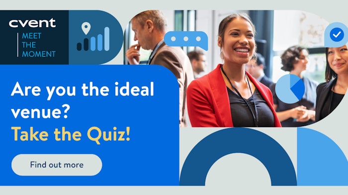 Cvent’s Venue Quiz will help organisers and planners determine areas of strength and focuses for improvement to meet today’s venue needs.